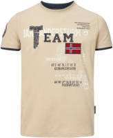 Jan Vanderstorm T-shirt Plus Size Sölve met printopdruk beige