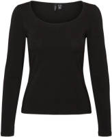 VERO MODA longsleeve VMMAXI met biologisch katoen zwart