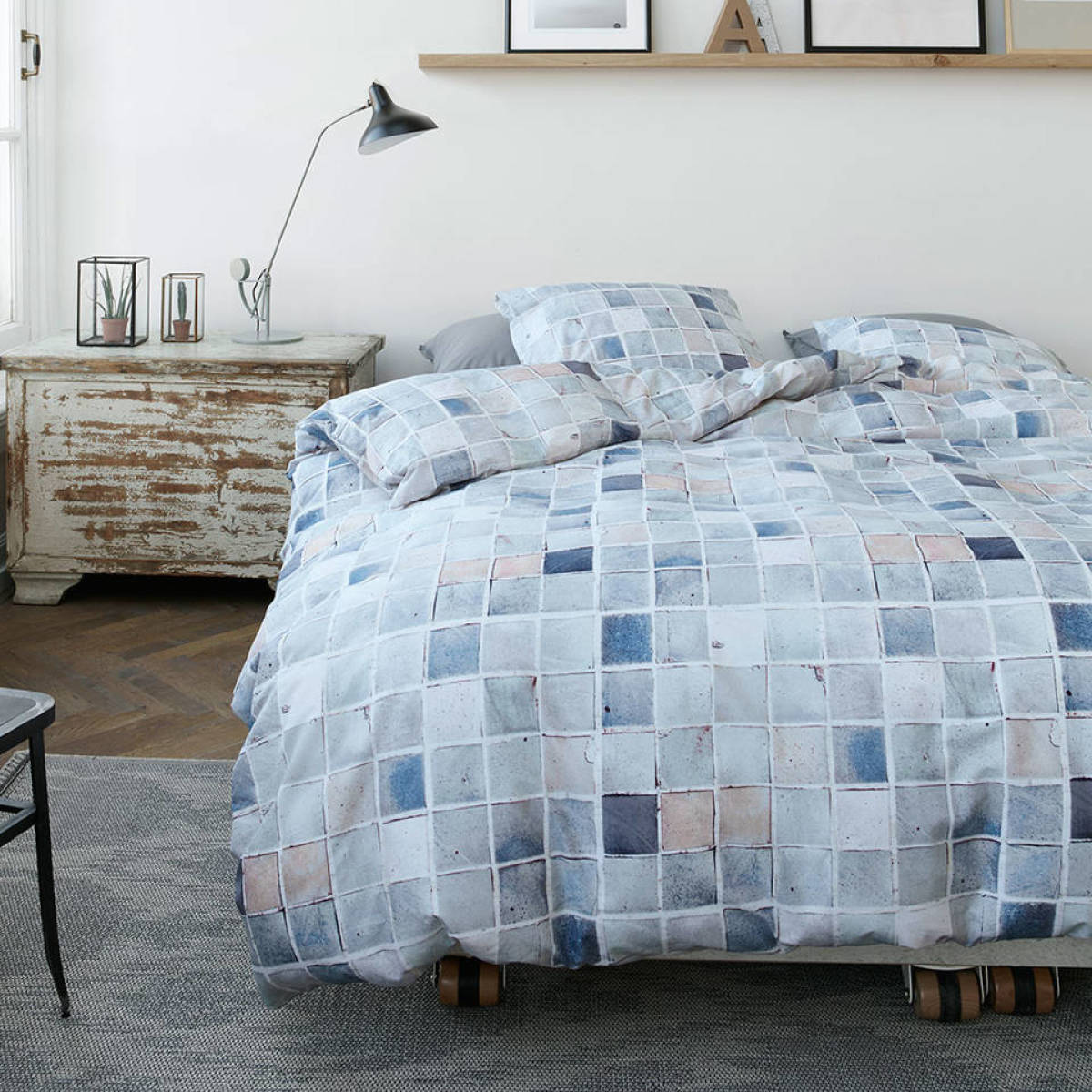 At Home with Marieke Dekbedovertek Tints Blue-240x200/220