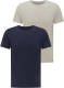 Lee T-shirt (set van 2 ) grijs/blauw