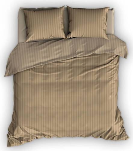 Satin d'Or dekbedovertrek Streep Sand-260x200/220