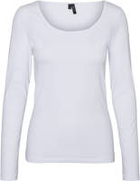 VERO MODA longsleeve VMMAXI met biologisch katoen wit