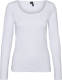 VERO MODA longsleeve VMMAXI met biologisch katoen wit