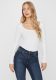 VERO MODA longsleeve VMMAXI met biologisch katoen wit