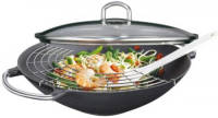 Gietijzeren wok-set "Premium" - 36cm - Küchenprofi