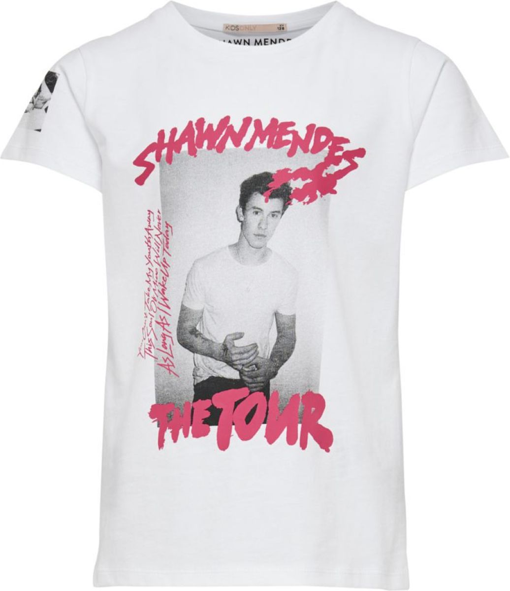 Only Shawn Mendes Print T-shirt Dames White