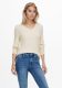 Only Long V-neck Knitted Pullover Dames White