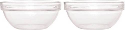 Luminarc 2x Salade schalen/slakommen van glas 29 cm - Schalen en kommen - Keuken accessoires