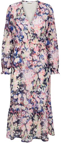 Only Met Print Midi Jurk Dames White