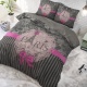 DreamHouse Bedding I Love Paris Pink 1-persoons (140 x 220 cm + 1 kussensloop) Dekbedovertrek