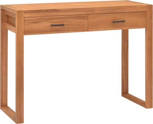 VidaXL Bureau met 2 lades 100x40x75 cm gerecycled teakhout