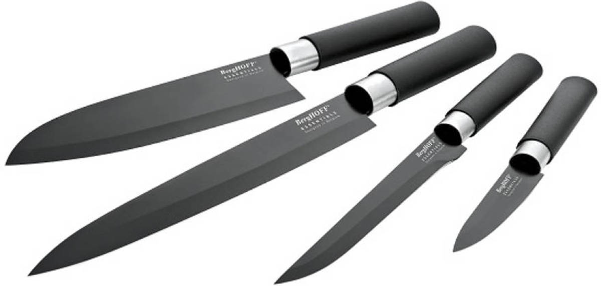 Keramisch messenset 4-delig - Zwart - Berghoff Essentials