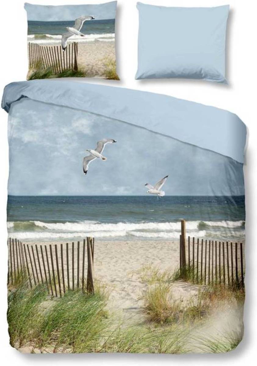 Snoozing Beach flanel dekbedovertrek - 1-persoons (140x200/220 cm + 1 sloop)