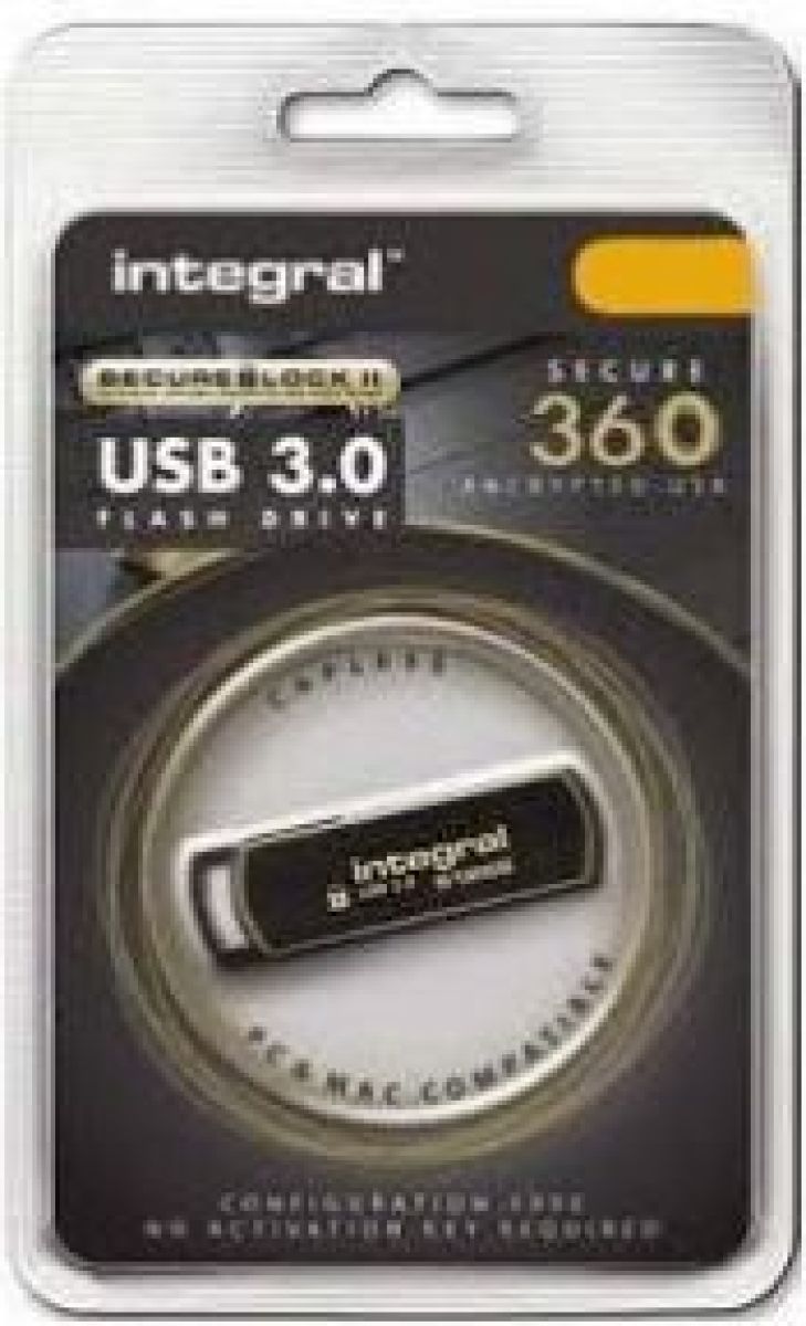 Integral INFD128GB360SEC3.0 USB flash drive 128 GB USB Type-A 3.2 Gen 1 (3.1 Gen 1) Zwart, Goud