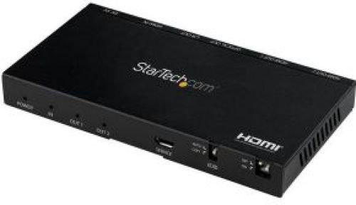 Startech .com HDMI splitter 2-poorts 4K 60Hz met ingebouwde scaler