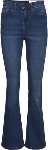 NOISY MAY high waist flared jeans NMSALLIE medium blue denim