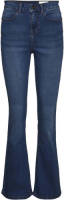 NOISY MAY high waist flared jeans NMSALLIE medium blue denim