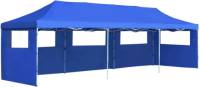 VidaXL Vouwtent pop-up met 5 zijwanden 3x9 m blauw