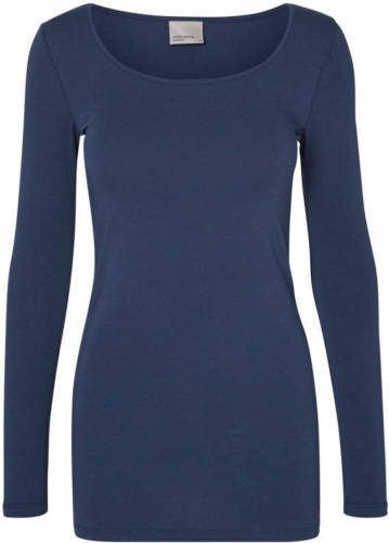 VERO MODA T-shirt VMMAXI met biologisch katoen donkerblauw