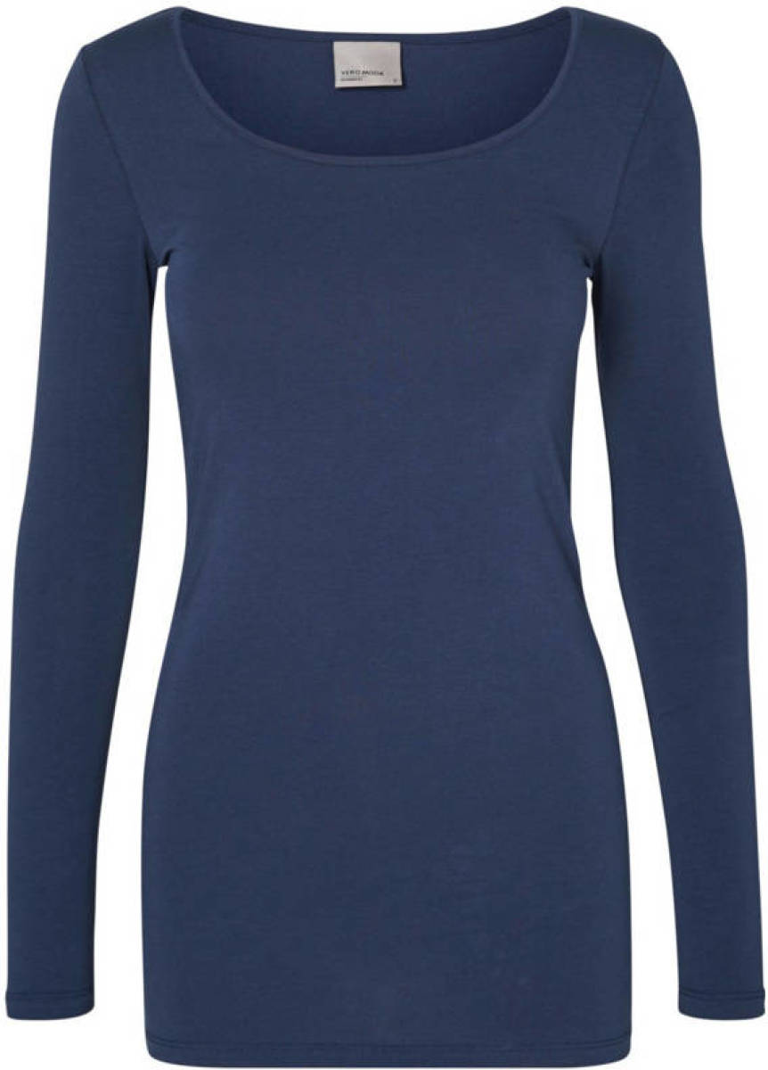 VERO MODA T-shirt VMMAXI met biologisch katoen donkerblauw
