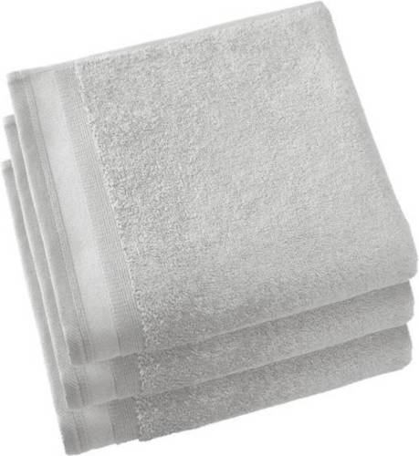 De Witte Lietaer Contessa badtextiel - 100% katoen - Gastendoekje (40x60 cm) - Set van 3 - Silver