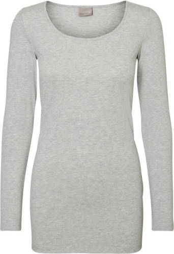 VERO MODA T-shirt VMMAXI met biologisch katoen grijs