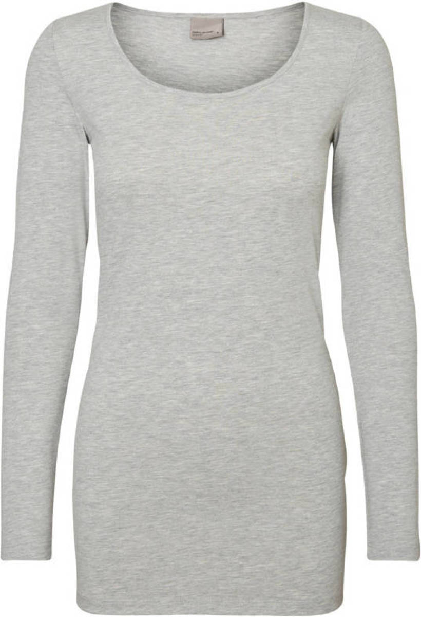 VERO MODA T-shirt VMMAXI met biologisch katoen grijs