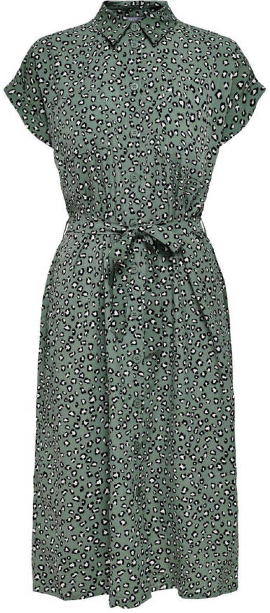 Only blousejurk Hannover met ceintuur groen