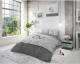 DreamHouse Bedding Mr and Mrs dekbedovertrek - 1-persoons (140x200/220 cm + 1 sloop) - Katoen - Anthracite