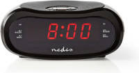 Nedis Digitale Wekkerradio LED van 0,6" FM 20 Voorkeuze-Instellingen Sluimeren