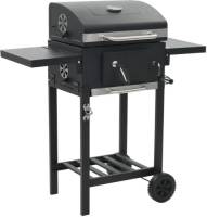 VidaXL Houtskoolbarbecue met onderplank zwart