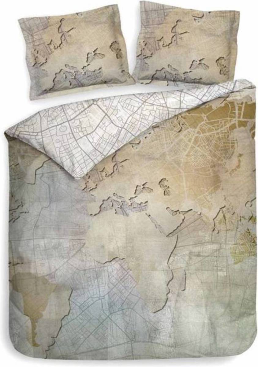 Heckett & Lane dekbedovertrek Rayan - Sahara Beige - Lits-jumeaux XL 260x200/220 cm