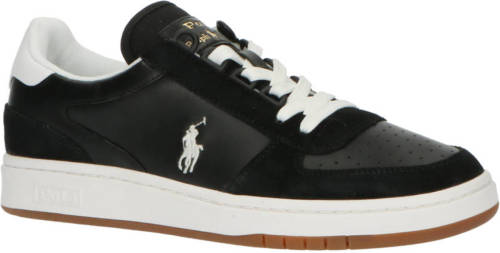 Ralph Lauren Court Trainer leren sneakers zwart