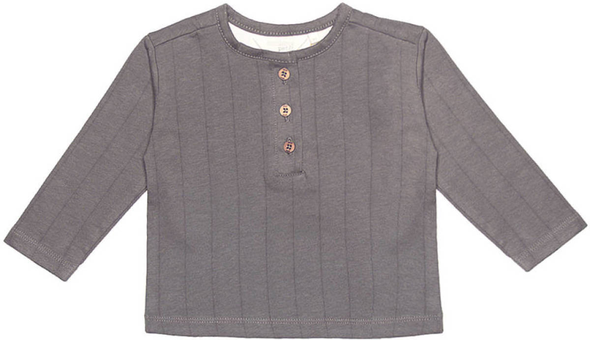 Moodstreet Petit gestreepte longsleeve Jules van biologisch katoen grijs