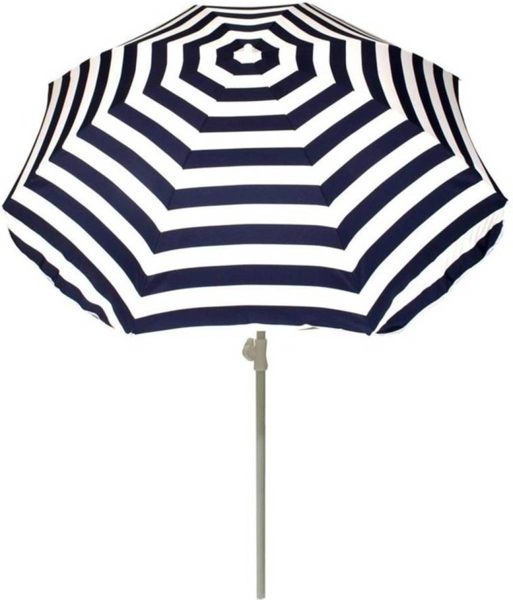 Summertime Blauw gestreepte strandparasol 180 cm