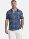 Charles Colby loose fit polo EARL SUITBERT Plus Size met paisleyprint blauw