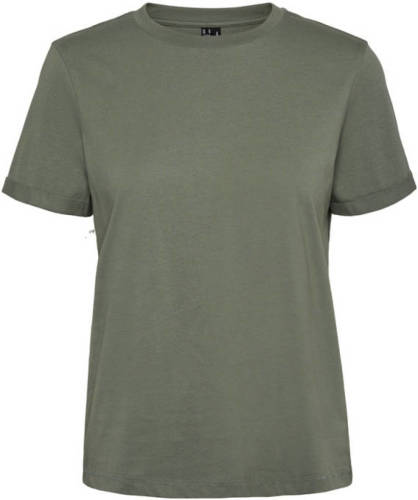 VERO MODA T-shirt van biologisch katoen groen