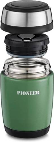 Vacuum Thermos Voedselcontainer 0,38L - Metallic Groen - Pioneer