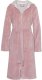 Vandyck fleece badjas Duchesse met ritssluiting en capuchon roze