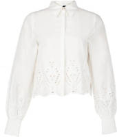 Eksept by Shoeby blouse met kant wit