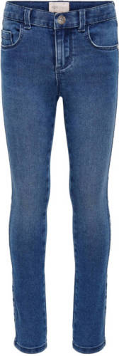 KIDS Only high waist skinny jeans Royal met biologisch katoen stonewashed