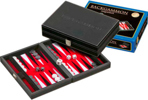 Philos backgammon tinos klein rood 23x16.5cm