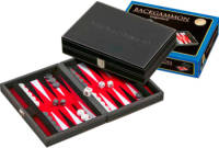 Philos backgammon tinos klein rood 23x16.5cm
