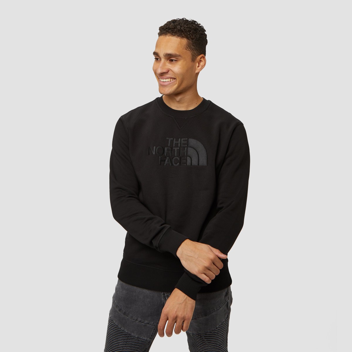 The North Face sweater Drew Peak met logo zwart