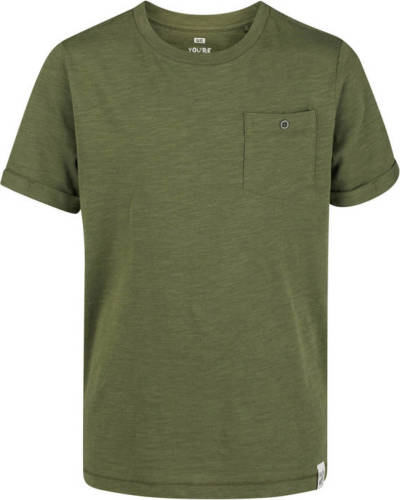 WE Fashion T-shirt donkergroen