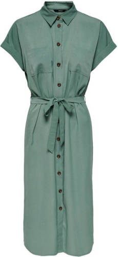 Only blousejurk met ceintuur groen