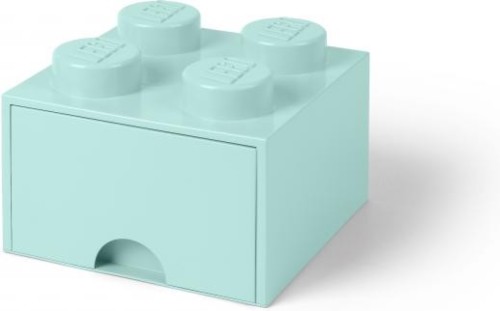 LEGO Brick 4 opberglade - aqua blue