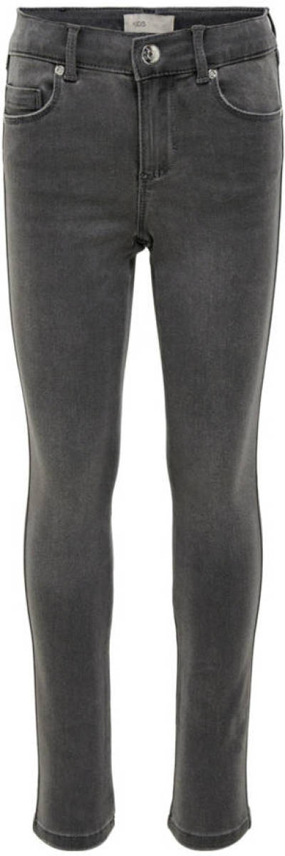 KIDS Only skinny jeans Royal met biologisch katoen grijs stonewashed
