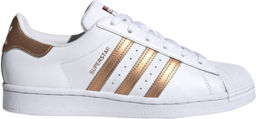 adidas Originals Superstar sneakers wit/koper