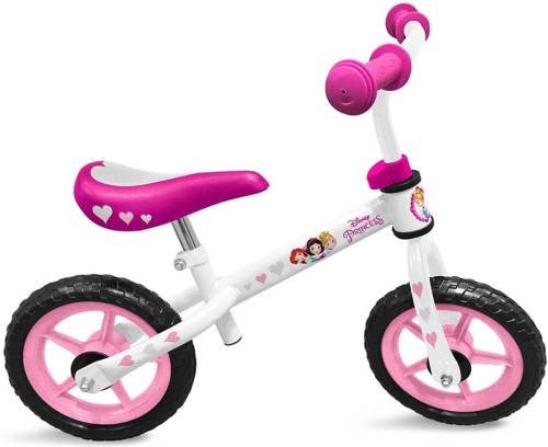 Disney Princess Loopfiets 12 Inch Meisjes Wit/Roze